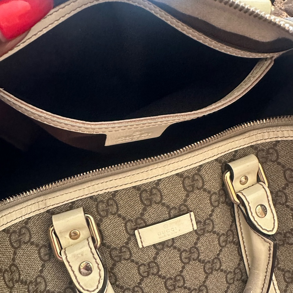 Gucci brown and Cream Women's Boston top handle Bag - Picture 11 of 13